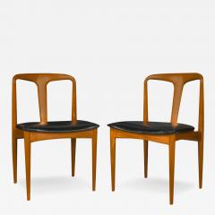 Johannes Andersen Johannes Andersen Danish Teak Mid Century Juliane Dining Chairs Pair - 3036326