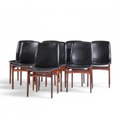 Johannes Andersen Johannes Andersen Style Mid Century Danish Rosewood Dining Chairs Set of 8 - 4654709