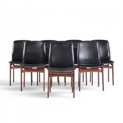 Johannes Andersen Johannes Andersen Style Mid Century Danish Rosewood Dining Chairs Set of 8 - 4654741