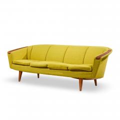 Johannes Andersen Johannes Andersen Style Mid Century Norwegian Teak and Wool Sofa - 4657339