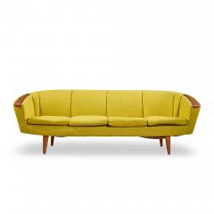 Johannes Andersen Johannes Andersen Style Mid Century Norwegian Teak and Wool Sofa - 4657341