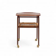 Johannes Andersen Johannes Andersen for CFC Silkeborg Mid Century Danish Teak Bar Serving Cart - 4295090