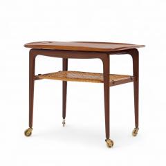 Johannes Andersen Johannes Andersen for CFC Silkeborg Mid Century Danish Teak Bar Serving Cart - 4295092