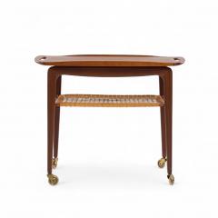 Johannes Andersen Johannes Andersen for CFC Silkeborg Mid Century Danish Teak Bar Serving Cart - 4295097