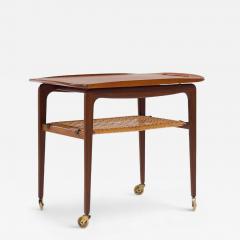 Johannes Andersen Johannes Andersen for CFC Silkeborg Mid Century Danish Teak Bar Serving Cart - 4296997