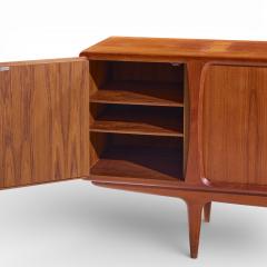 Johannes Andersen Johannes Andersen for Uldum Danish Teak Tambour Door Credenza with Hutch - 4474459