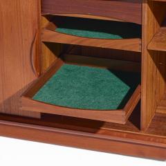 Johannes Andersen Johannes Andersen for Uldum Danish Teak Tambour Door Credenza with Hutch - 4474461