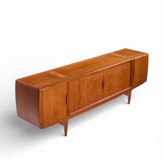 Johannes Andersen Johannes Andersen for Uldum Danish Teak Tambour Door Credenza with Hutch - 4474463