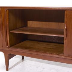 Johannes Andersen Johannes Andersen for Uldum Mid Century Danish Teak Tambour Door Credenza - 4129623