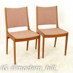 Johannes Andersen Johannes Andersen for Uldum Mobelfabrik Mid Century Teak Dining Chairs Pair - 2580405