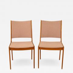 Johannes Andersen Johannes Andersen for Uldum Mobelfabrik Mid Century Teak Dining Chairs Pair - 2584601