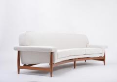 Johannes Andersen Large white reupholstered Midcentury sofa by Johannes Andersen for Trensum - 2209860