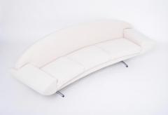 Johannes Andersen Midcentury Capri sofa by Johannes Andersen reupholstered in white teddy fur - 2717434