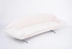 Johannes Andersen Midcentury Capri sofa by Johannes Andersen reupholstered in white teddy fur - 2717435