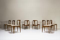 Johannes Andersen Set of Eight Juliane Chairs in Teak by Johannes Andersen Denmark 1960s - 3812850