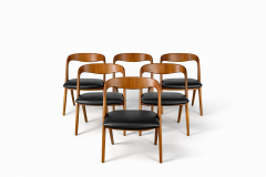 Johannes Andersen Set of Six Dining Chairs Johannes Andersen for Vamo Sonde Denmark - 4447155