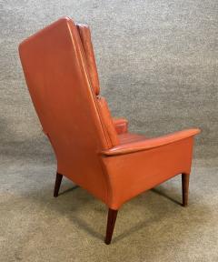 Johannes Andersen VINTAGE DANISH MID CENTURY MODERN LEATHER LOUNGE CHAIR - 3260416