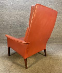 Johannes Andersen VINTAGE DANISH MID CENTURY MODERN LEATHER LOUNGE CHAIR - 3260424