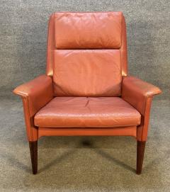 Johannes Andersen VINTAGE DANISH MID CENTURY MODERN LEATHER LOUNGE CHAIR - 3260516