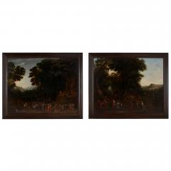 Johannes Jakob Hartmann Two oil on panel Old Master landscape paintings by Johannes Jakob Hartmann - 2712536