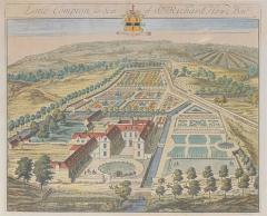 Johannes Kip Antique Hand Colored Architectural Print Trowbridge Collection - 4708152