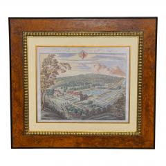 Johannes Kip Hand Colored Architectural Print Flaxley by Johannes Kip Trowbridge Collection - 4722784