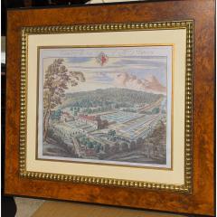 Johannes Kip Hand Colored Architectural Print Flaxley by Johannes Kip Trowbridge Collection - 4722833