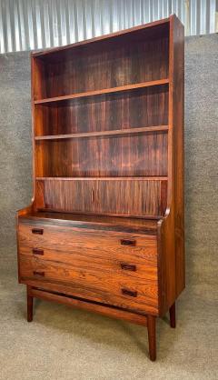 Johannes Sorth Bornholm Vintage Danish Mid Century Modern Rosewood Secretary Bookcase by Johannes Sorth - 3317862