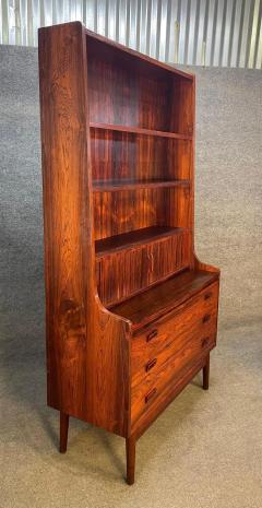 Johannes Sorth Bornholm Vintage Danish Mid Century Modern Rosewood Secretary Bookcase by Johannes Sorth - 3317866