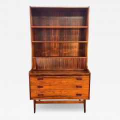 Johannes Sorth Bornholm Vintage Danish Mid Century Modern Rosewood Secretary Bookcase by Johannes Sorth - 3323072