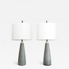 Johansfors Glasbruk PAIR OF JOHANSFORS GLASBRUK SPECKLED GLASS LAMPS SWEDEN - 1432510