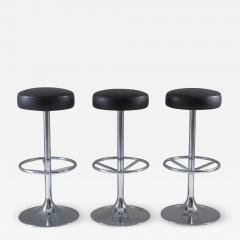 Johanson Design Set of Three Swedish Chrome Bar Stools by Johanson Design - 1385549