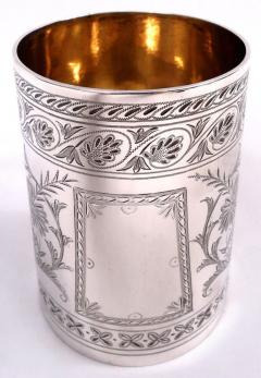John Aldwinckle Elkington English Victorian Classical Sterling Silver Baby Cup 1880 - 4089157