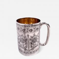 John Aldwinckle Elkington English Victorian Classical Sterling Silver Baby Cup 1880 - 4090696