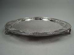 John Aldwinckle Large Antique English Victorian Regency Sterling Silver Salver 1880 - 3762020