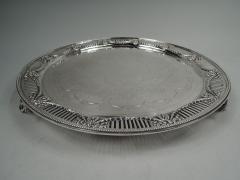 John Aldwinckle Large Antique English Victorian Regency Sterling Silver Salver 1880 - 3762021