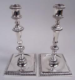 John Arnell Pair of English Georgian Sterling Silver Candlesticks 1766 - 4377307