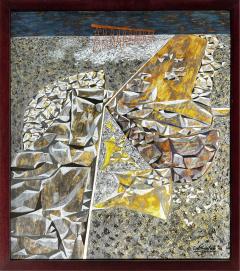 John Atherton Thought Provoking Rock Quarry Mid Century Abstract - 3425377