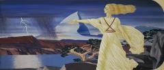 John Atherton Woman in Surreal Landscape Illustration - 361550