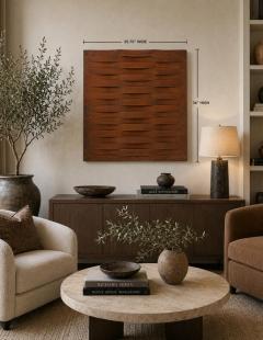 John Baughman John Baughman Weave Series Wall Sculpture Brutalist Wood Art Panel 2010 - 4724476