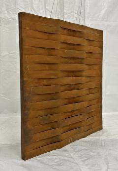 John Baughman John Baughman Weave Series Wall Sculpture Brutalist Wood Art Panel 2010 - 4724483