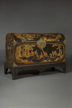 John Belchier An Exceptional Black Red and Gilt Japanned Domed Chest on Stand - 4740841