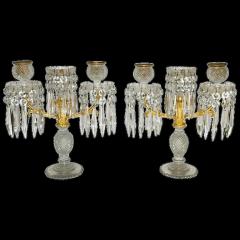 John Blades A Pair Of English Regency Ormolu and Cut Glass Candelabra - 3865323