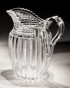 John Blades AN EXCEPTIONAL SUITE OF PILLAR FILE CUT GLASS JUGS BY JOHN BLADES - 3796103