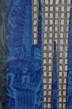 John Buck 95 Tall John Buck Skyline Woodcut - 4366645