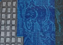 John Buck 95 Tall John Buck Skyline Woodcut - 4366652