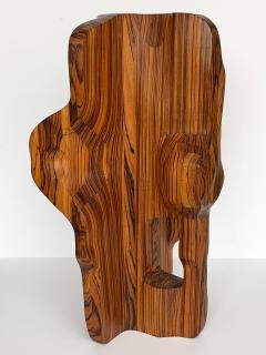 John Campbell Monumental Abstract Carved Zebrawood Sculpture by John Campbell - 1166381