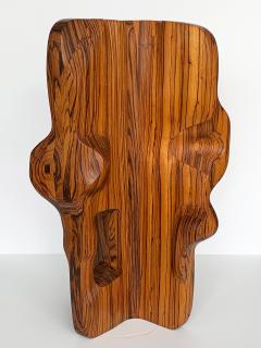 John Campbell Monumental Abstract Carved Zebrawood Sculpture by John Campbell - 1166382