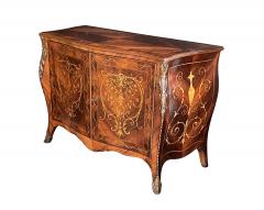 John Cobb George III Style Marquetry Inlaid Rosewood Bomb Cabinet in the Manner John Cobb - 4345807