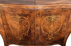 John Cobb George III Style Marquetry Inlaid Rosewood Bomb Cabinet in the Manner John Cobb - 4345810